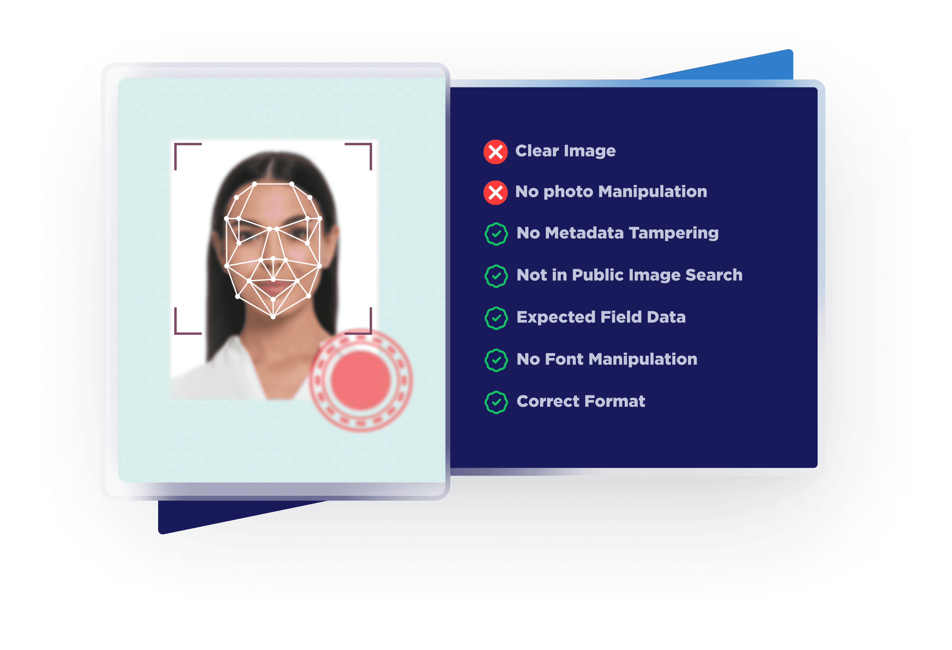 Candidate profile card, ID number, and a list of document verification requirements in the Workbright platform.